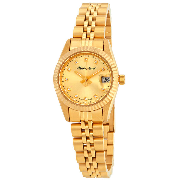 MATHEY-TISSOT Mathey II Quartz Crystal Gold Dial Ladies Watch