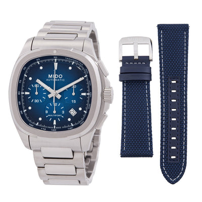 Mido Multifort TV Chronograph Automatic Blue Dial Watch