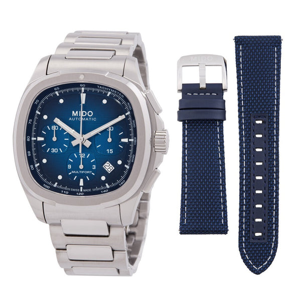 Mido Multifort TV Chronograph Automatic Blue Dial Watch