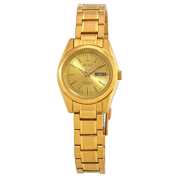 SEIKO Series 5 Automatic Gold Dial Ladies Watch