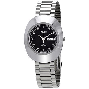 Rado Diastar Black Dial Stainless Steel Men's Watch