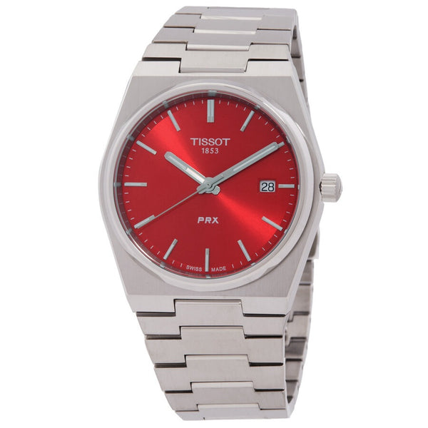 Tissot PRX Quartz Red Dial Men's Watch
