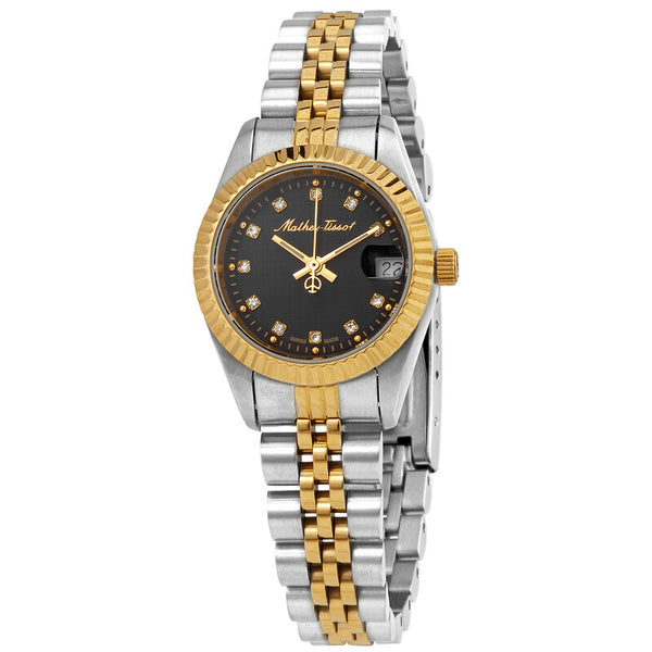 MATHEY-TISSOT Mathey II Quartz Crystal Black Dial Ladies Watch
