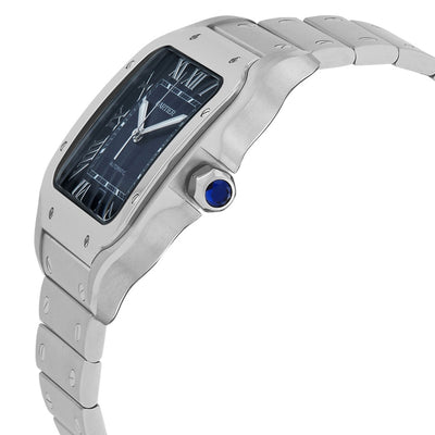 Cartier Santos Large Model Automatic Blue Dial Men's Watch