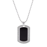BULOVA Quartz Crystal Black Dial Men's Watch & Dog Tag