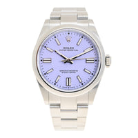 ROLEX Oyster Perpetual Automatic Chronometer Purple Dial Men's Watch