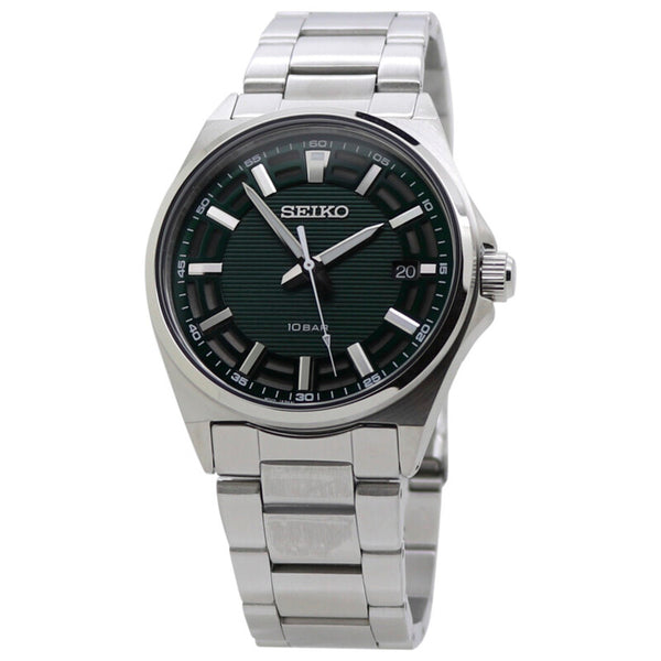 SEIKO Quartz Green Dial Stainless Steel Men's Watch