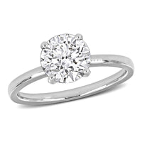 2CT TW Lab Grown Diamond Solitaire Engagement Ring in 14k White Gold