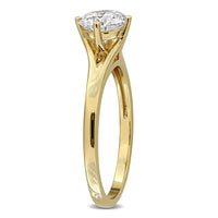 1CT TW Lab-Grown Diamond Solitaire Engagement Ring in Yellow Plated Sterling Silver