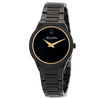 BULOVA Millennia Quartz Black Dial Ladies Watch