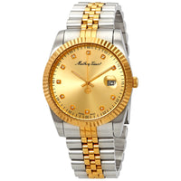 Mathey Tissot Mathey II Quartz Crystal Gold Dial Men's Watch