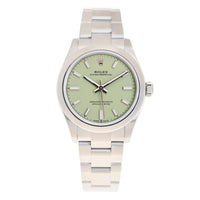 ROLEX Oyster Perpetual Automatic Chronometer Green Dial Ladies Watch