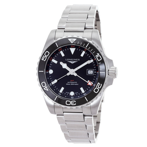 Longines Hydroconquest GMT Automatic Black Dial Men's Watch