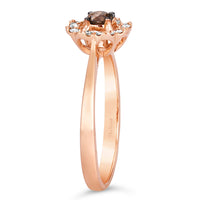 LE VIAN Chocolate Diamond Ring set in 14K Strawberry Gold