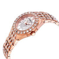 BULOVA Phantom Rose Gold-tone Baguette Swarovski Crystal Ladies Watch
