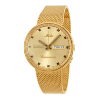 Mido Commander Automatic Yellow Gold Plated Unisex Watch