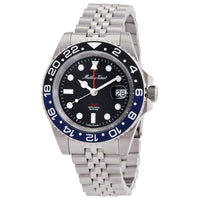 MATHEY-TISSOT Mathy Vintage GMT Black Dial Batman Bezel Men's Watch