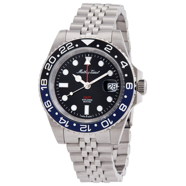 MATHEY-TISSOT Mathy Vintage GMT Black Dial Batman Bezel Men's Watch