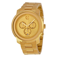 Movado Bold Champagne Dial Yellow Gold Ion-plated Men's Watch