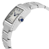CARTIER Tank Francaise Medium Model Diamond Silver Dial Ladies Watch